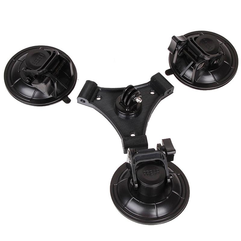 Triangle Suction Cup Mount For Action Cameras With Screwdriver-1915197563175309314