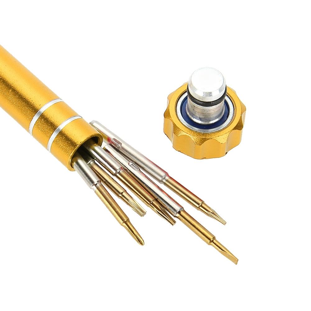 5-In-1 Gold Series Screwdriver Set - T5 T6 1.2 1.5 0.8 Sizes-1915197588437602307