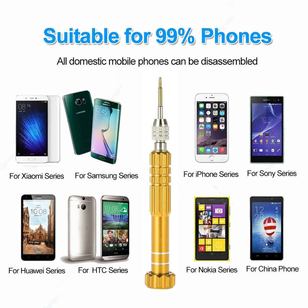 5-In-1 Gold Series Screwdriver Set - T5 T6 1.2 1.5 0.8 Sizes-1915197588437602309