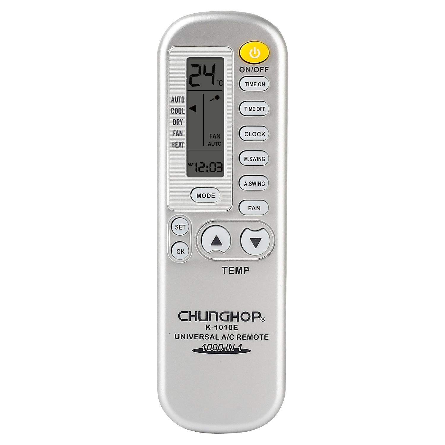Grey Universal A / C Remote Control - K-1010E Compatible-1915197797292969984
