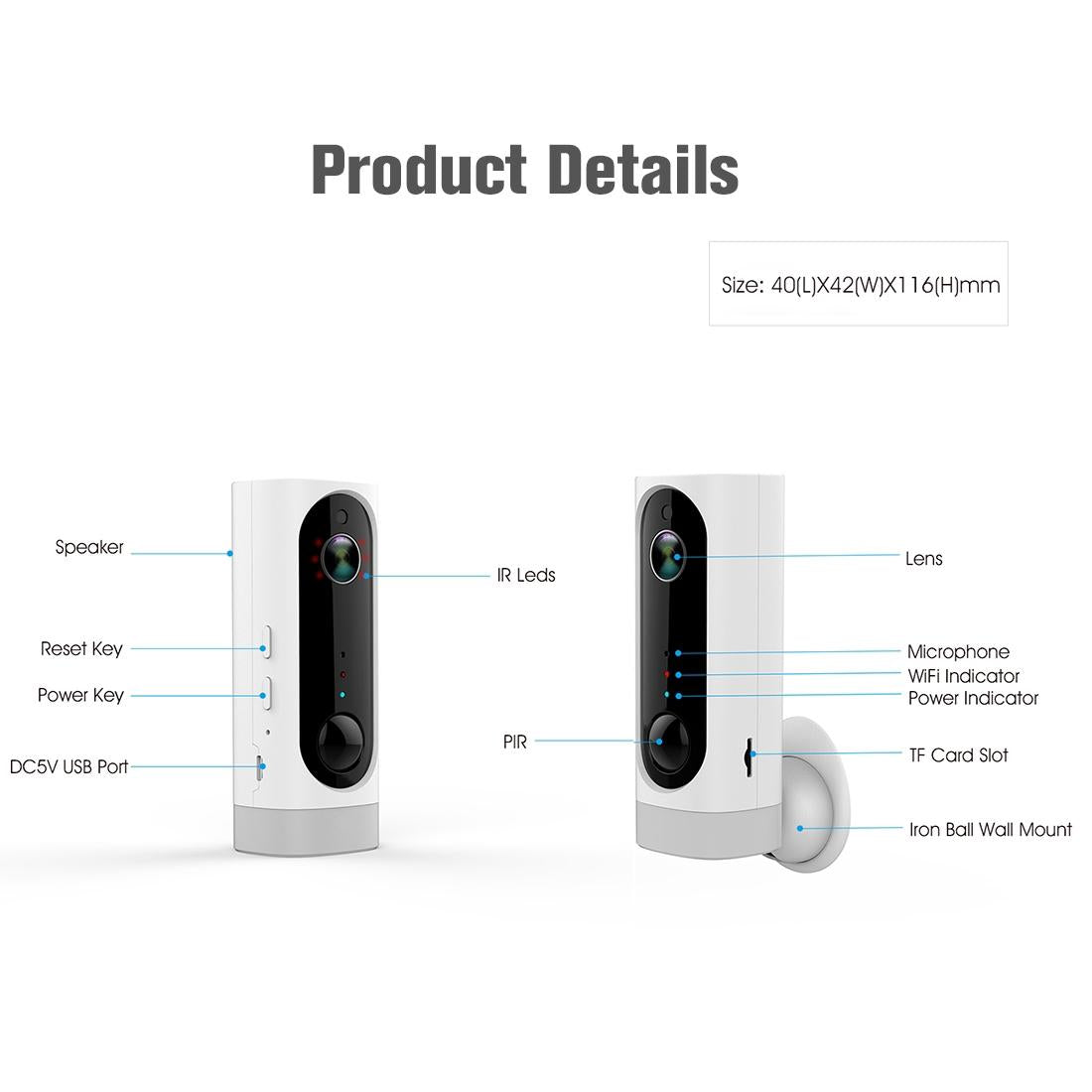 720P Wifi Camera With Night Vision Motion Detection Two-Way Audio And Rechargeable Battery-1915198382708756486