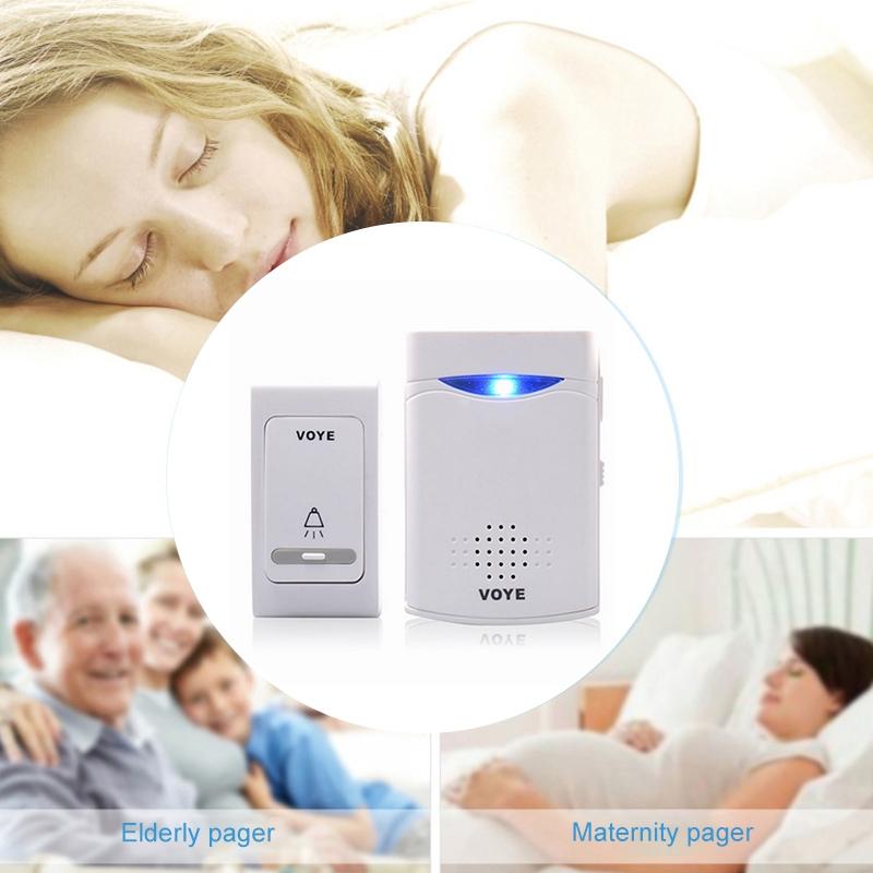 Double-Receiver Wireless Door Bell With Remote Control - White-1915197878637301765