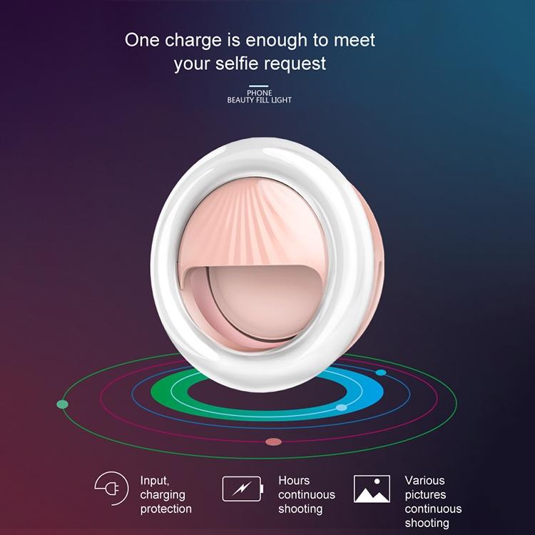 Rechargeable Selfie Light Clip For Beauty And Flash Fill - Black-1915196712415268871