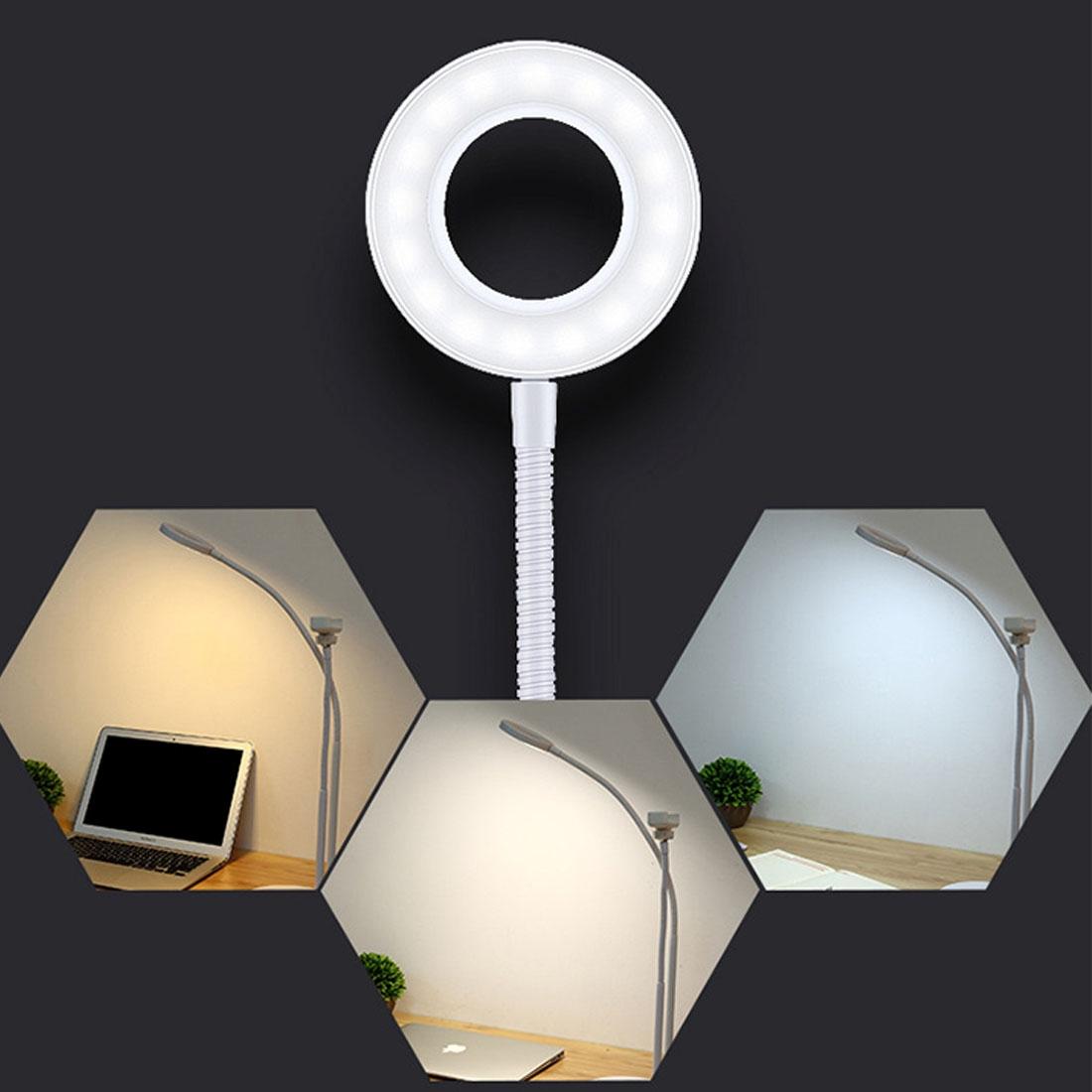 Universal Cell Phone Holder With Selfie Ring Light Microphone Clip & 3-Colour Light Adjustment For Studio Recording Live Broadcast Ktv White-1915196629716176902