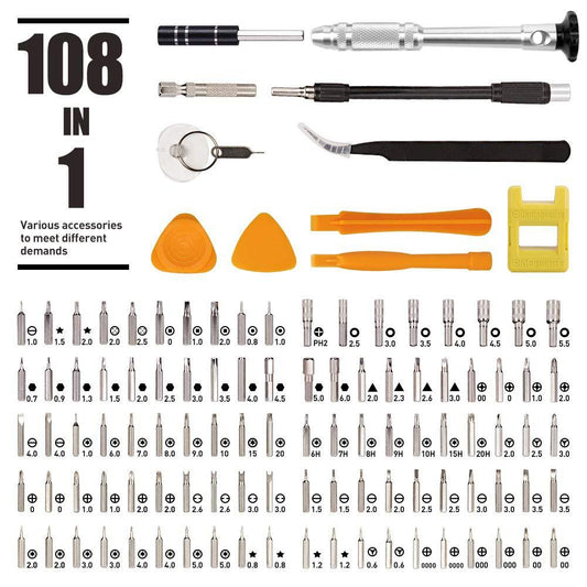 108-Piece Precision Screwdriver And Nutdriver Set-1915197397202505730