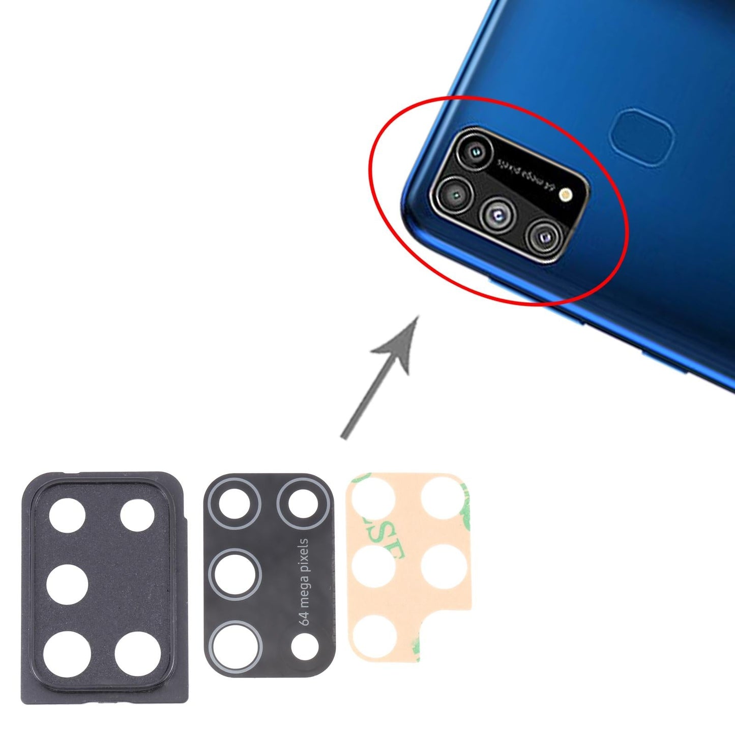 10-Pack Lens Covers For Samsung Galaxy M31 Prime-1915196674540703747