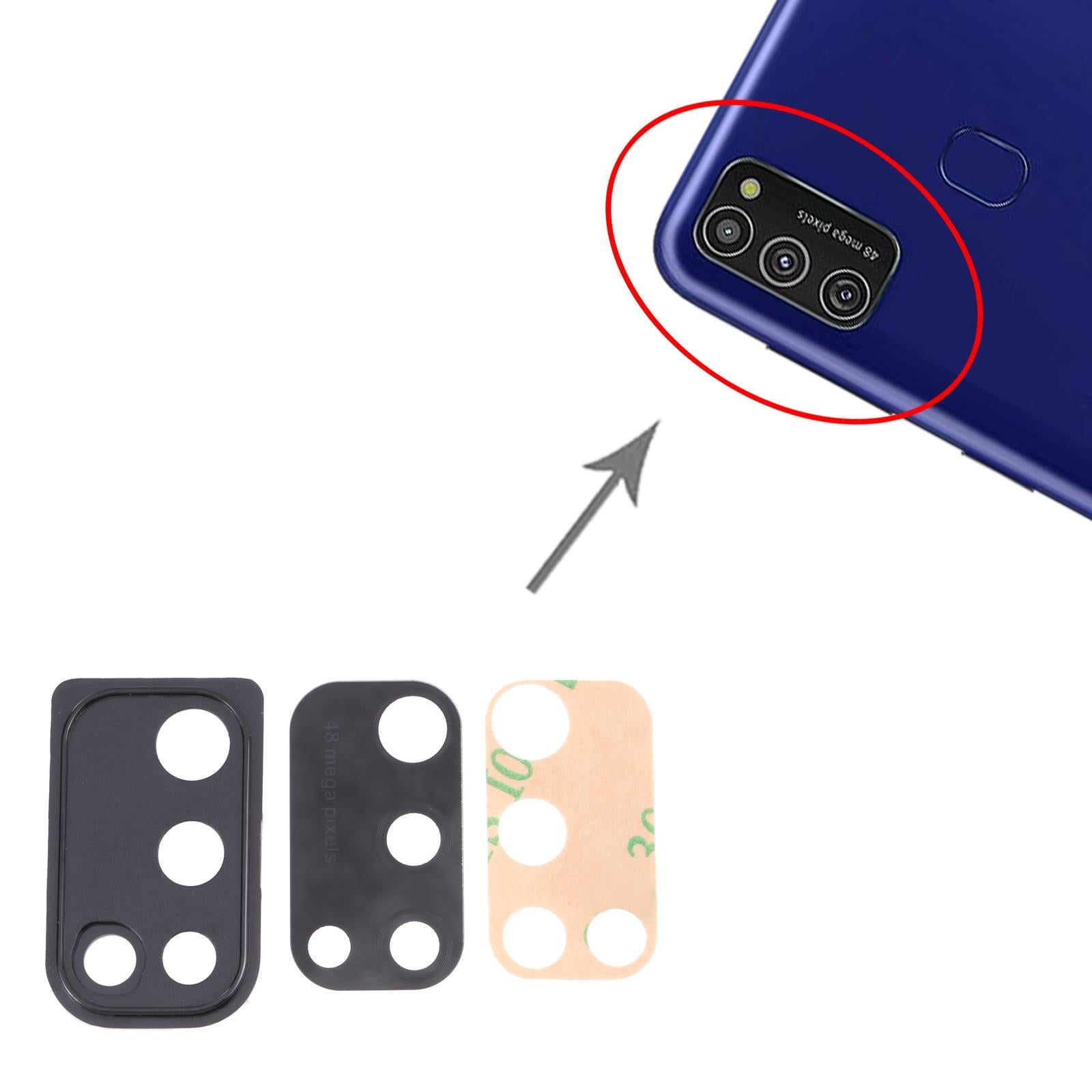 10-Pack Camera Lens Cover For Samsung Galaxy M21 - Small-1915196736708677635
