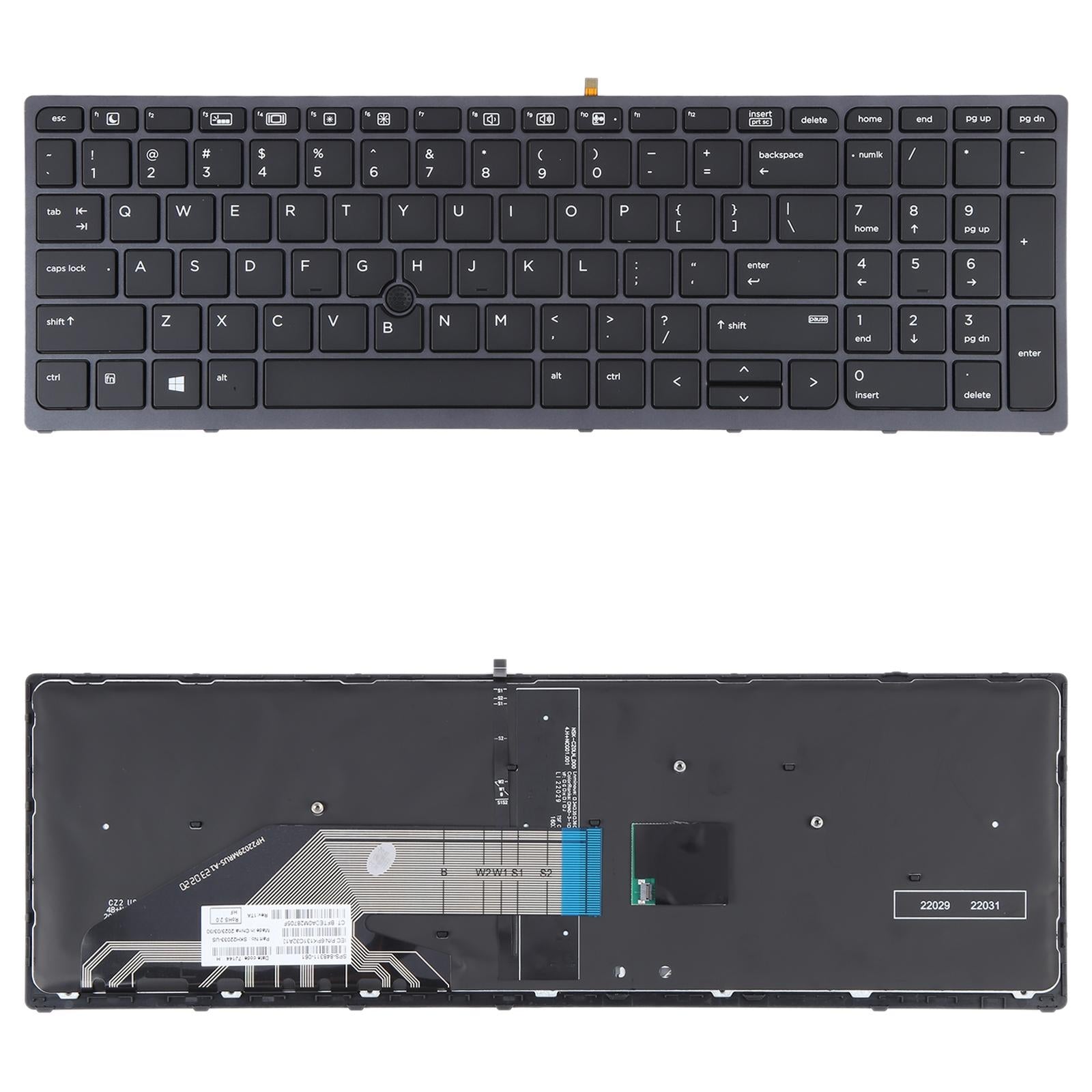 Hp Zbook 15 / 17 G3 Us Keyboard With Backlight And Pointing - Black-1915197074006216709