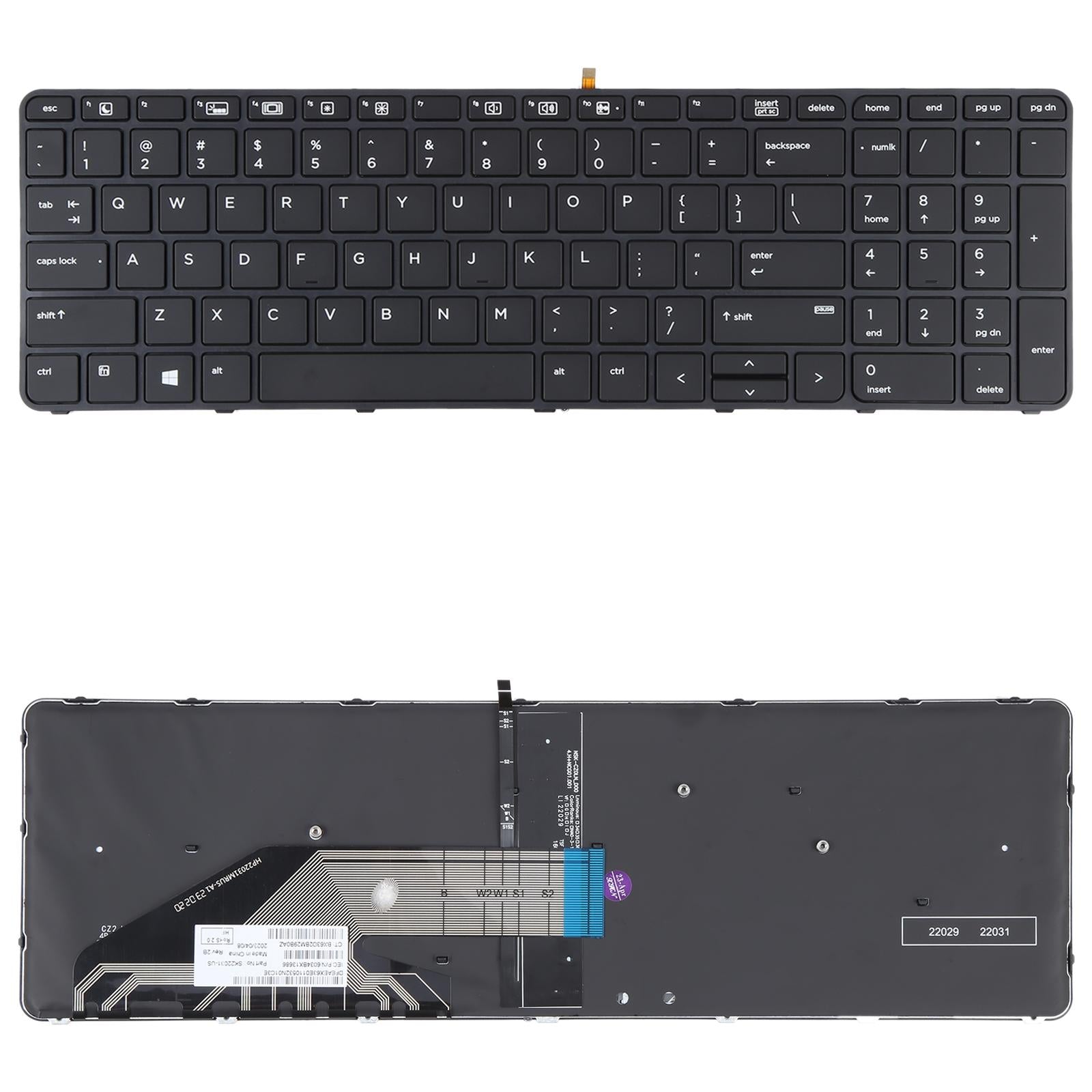 Backlit Us Keyboard For Hp Probook 650 / 655 / 450 G2 / G3-1915198045427994629