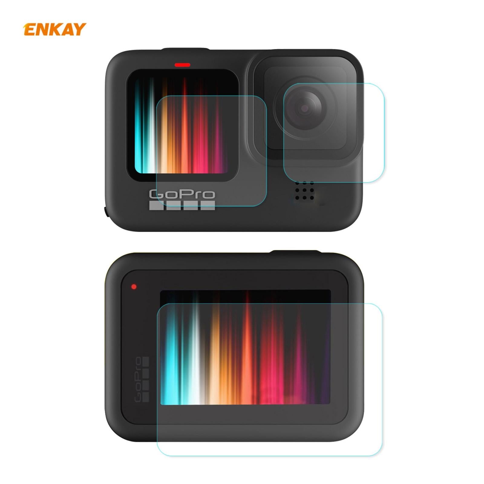 Enkay Hat Prince 3-In-1 Tempered Glass Film For Gopro Hero9 Camera Lens And Screen - 0.2Mm 9H 2.15D-1915197381679386633