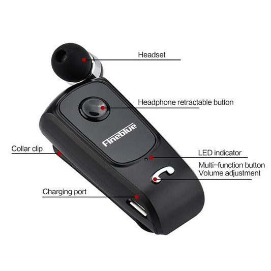 Retractable Bluetooth Headset With Caller Vibration Reminder-1915198128810758146