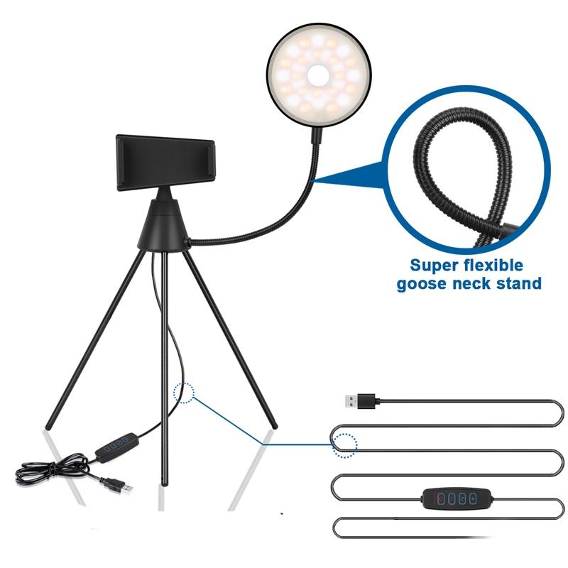 Dimmable Led Ring Light With Phone Tripod Stand-1915198320675000321