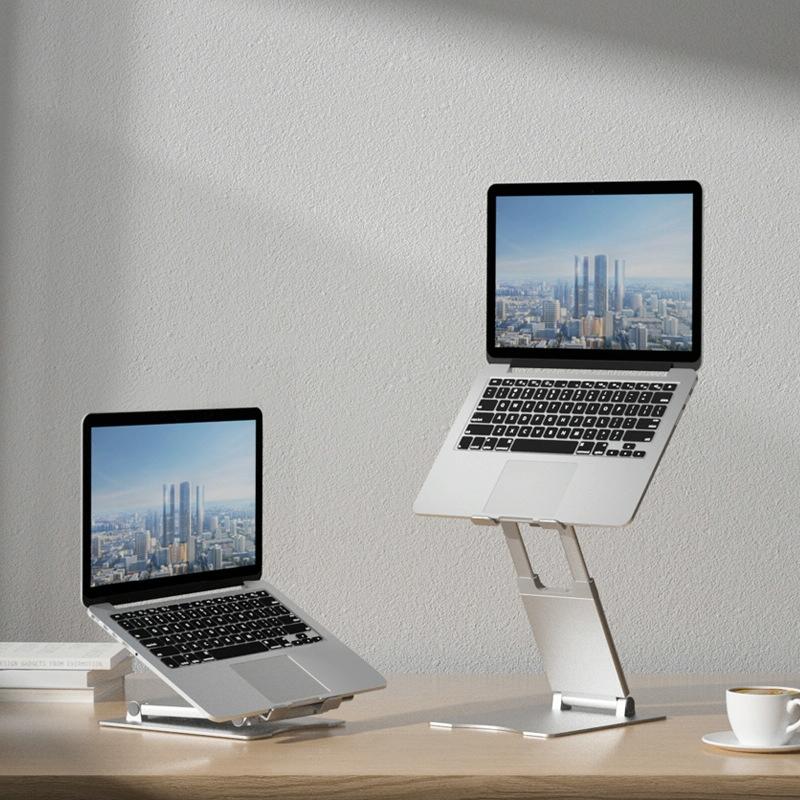 Foldable Aluminum Laptop Stand - Adjustable Height-1915197509861511172