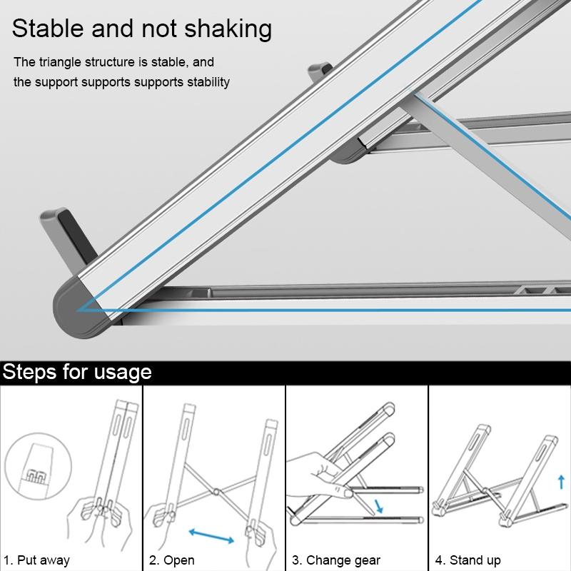 Foldable Aluminum Laptop Stand - Universal-1915198401335660548