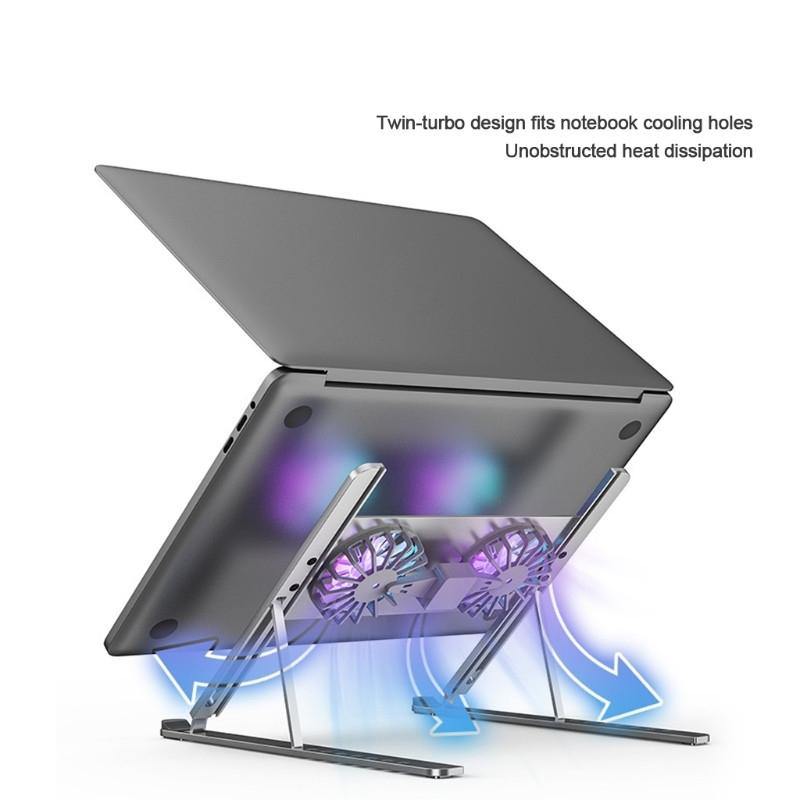Adjustable Laptop Stand - Cooling Fans Included-1915197860694069253