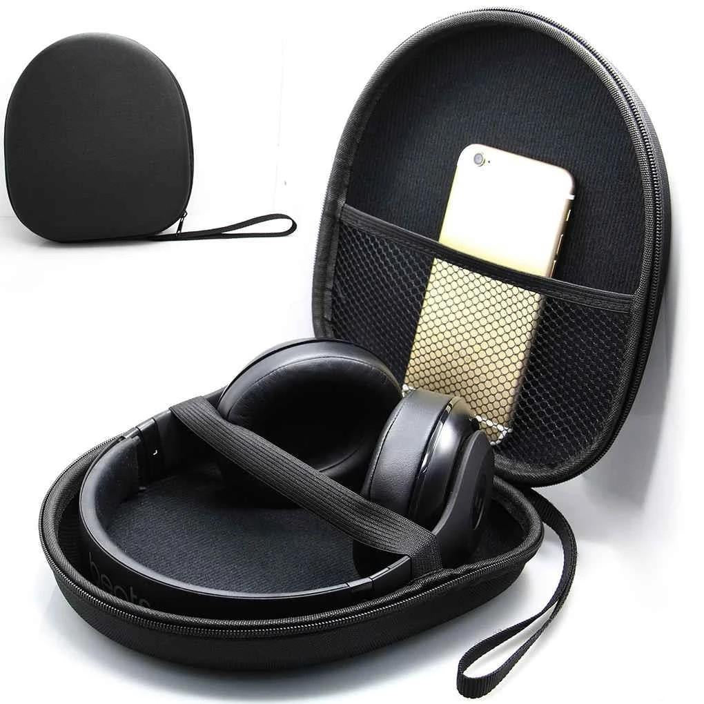 Round Zippered Headphone Storage Bag - Portable And Compact-1915197981846540291