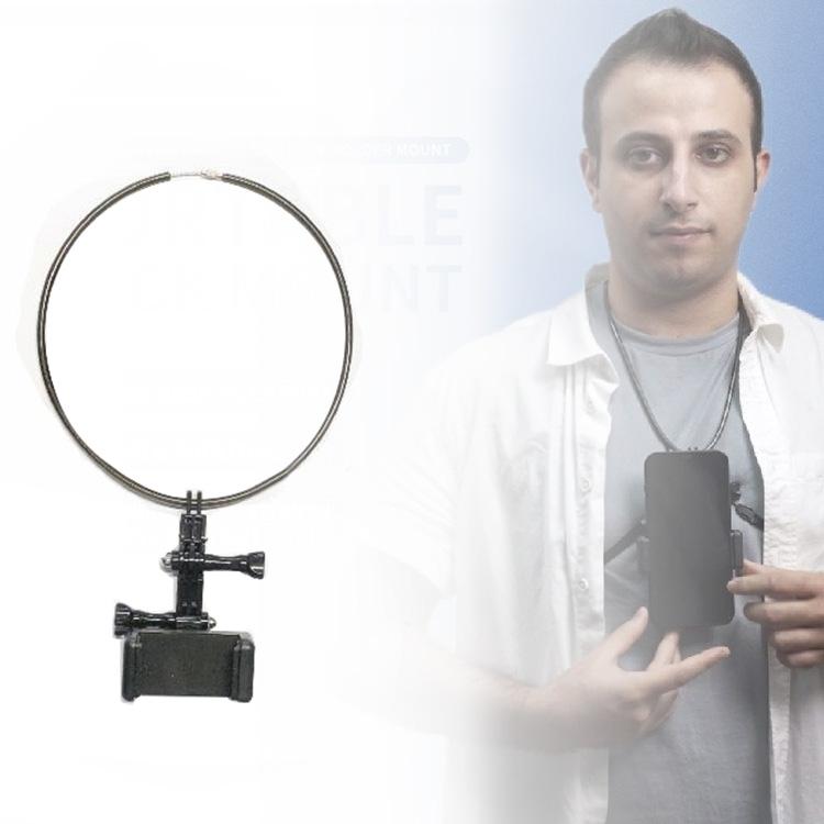 Flexible Neck Mount For Gopro And Smartphones - Compatible With Action Cameras-1915198154517647368