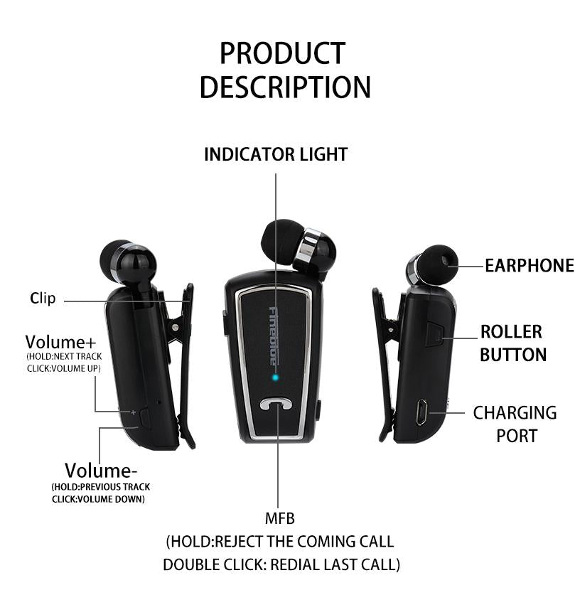 Mini Wireless Bluetooth Earphone - Black-1915198343269715971
