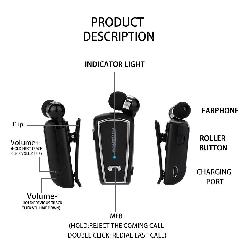 Wireless Bluetooth In-Ear Headset - Gold-1915197690053005315