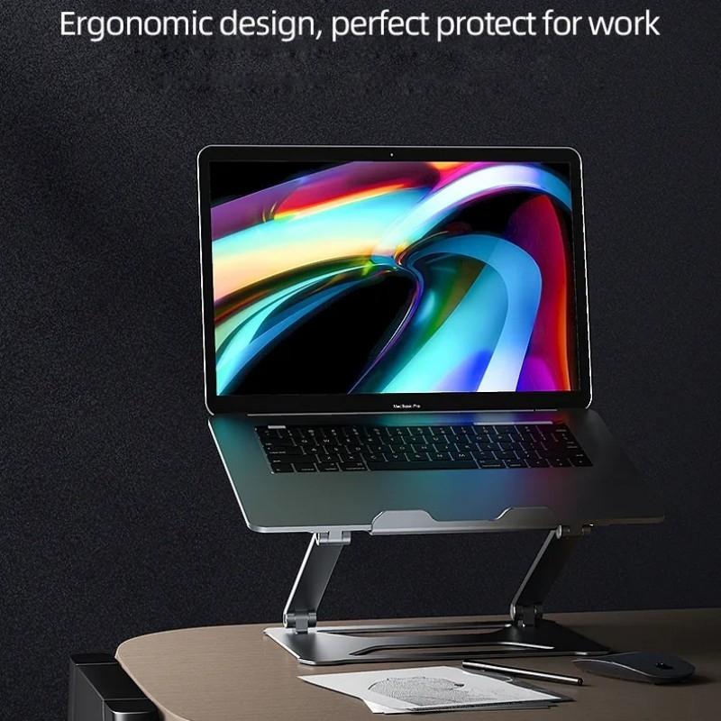 Aluminum Laptop Holder For 14-17.3 Inch Screens - Ergonomic Design-1915196896247418884