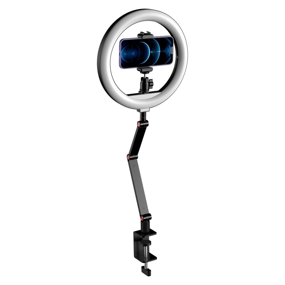 Foldable 10 Led Ring Light With Swing Arm Stand & Phone Holder-1915197913173200903