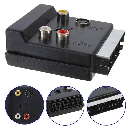 Scart Male To Female S-Video Rca Adapter - Audio Converter-1915198408734412802