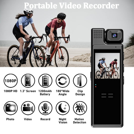 Professional 1080P Hd Action Camcorder - Black-1922443433507688449