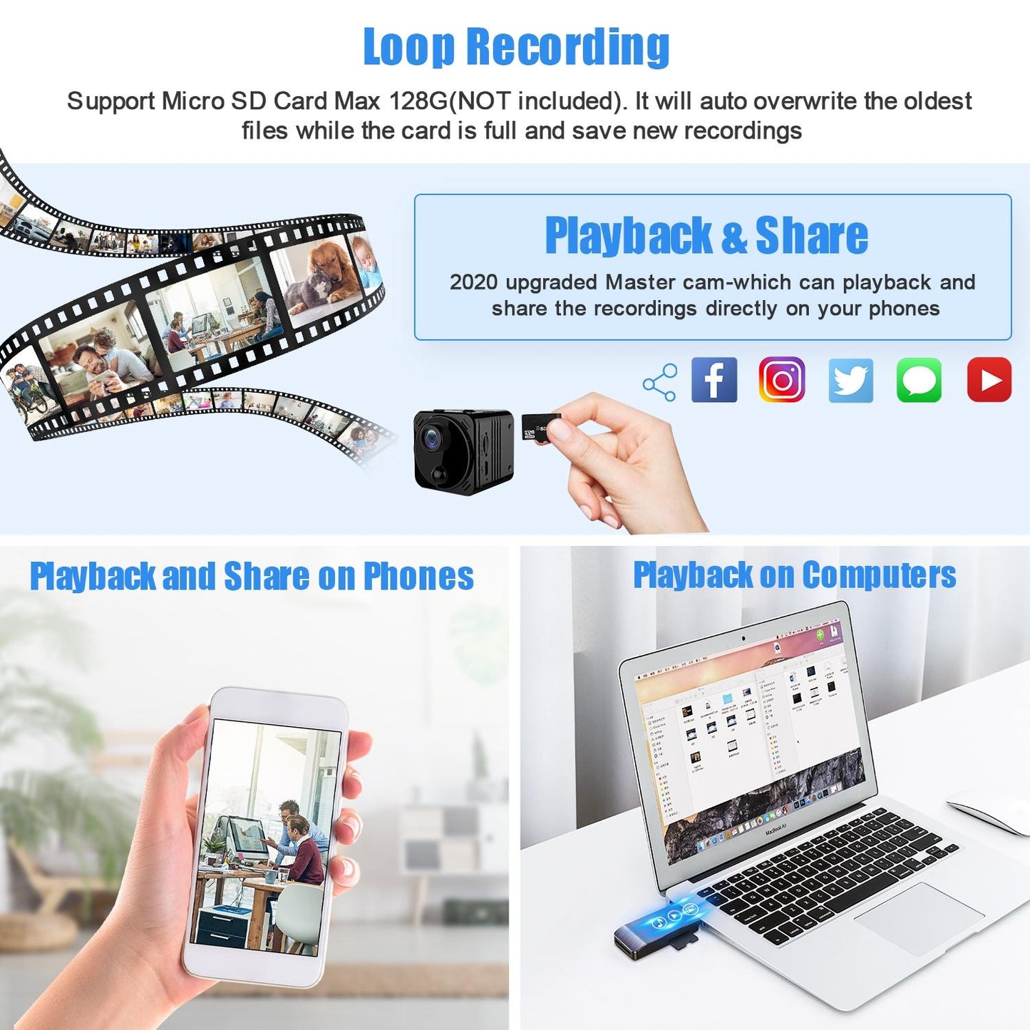 Mini Hd Webcam With Night Vision For Remote Monitoring-1915197153660243971