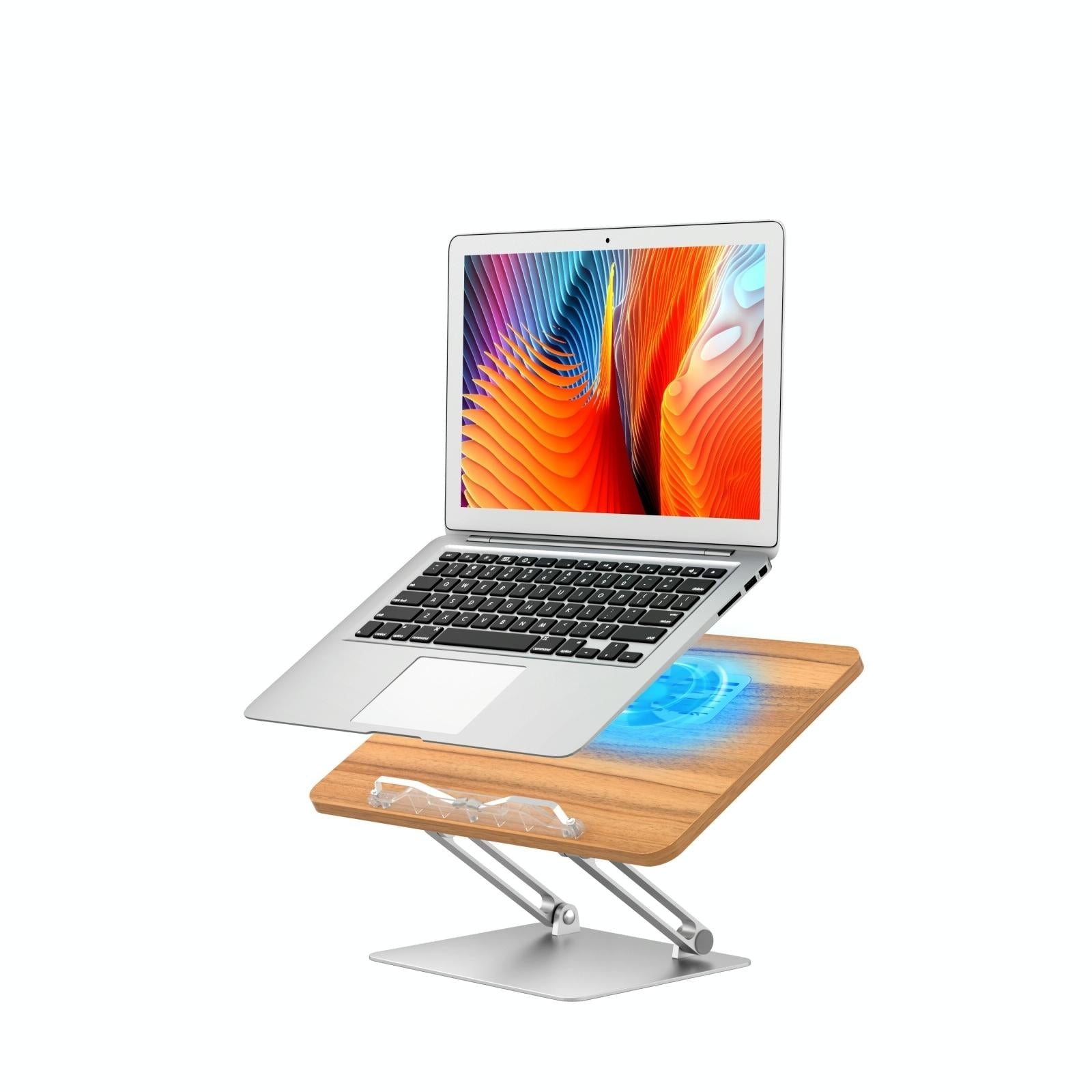Adjustable Folding Laptop Stand With Cooling Fan - Portable Tablet Holder-1915198006135754753
