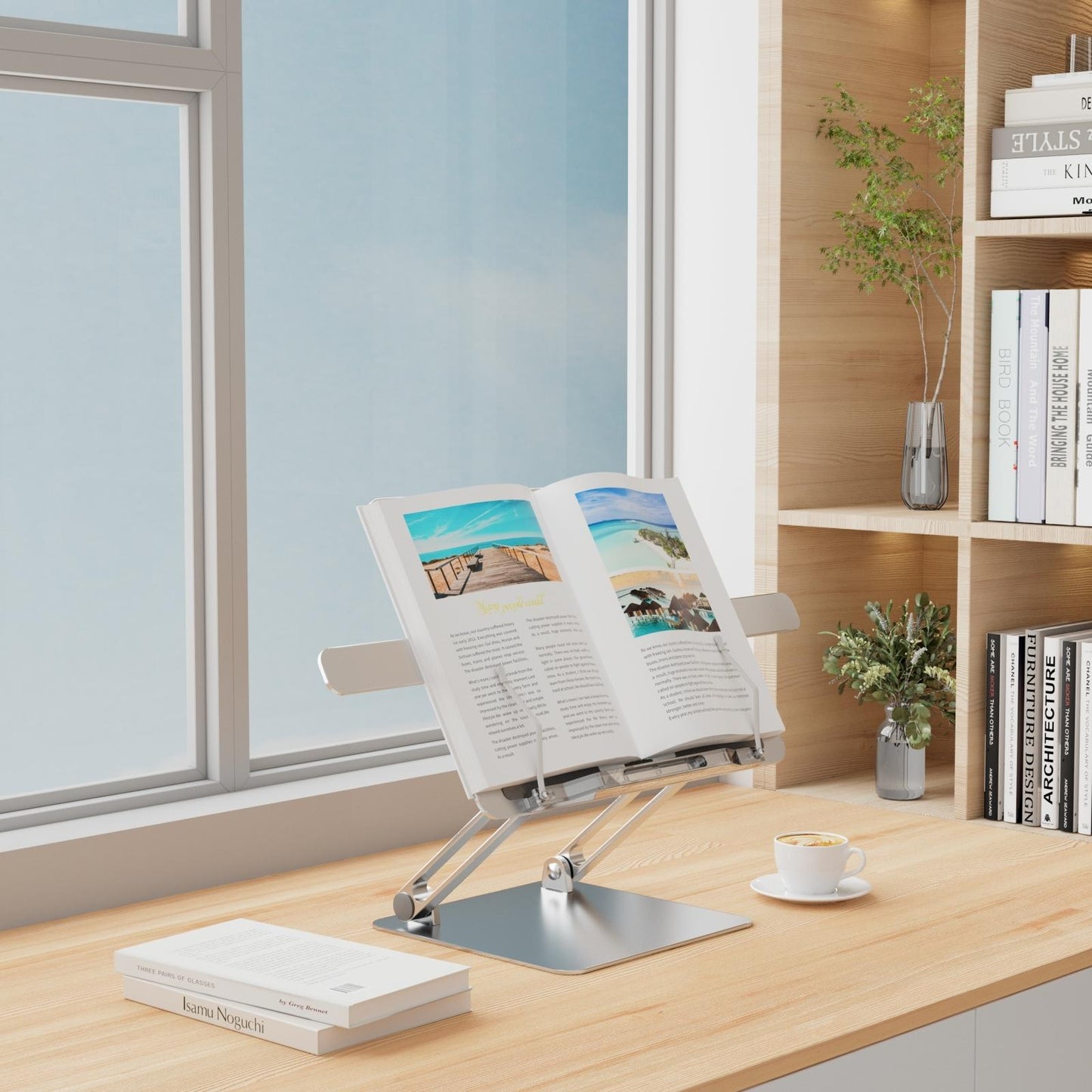 Portable Folding Laptop Stand With Adjustable Heat Dissipation - Book Clips-1915197870953336835