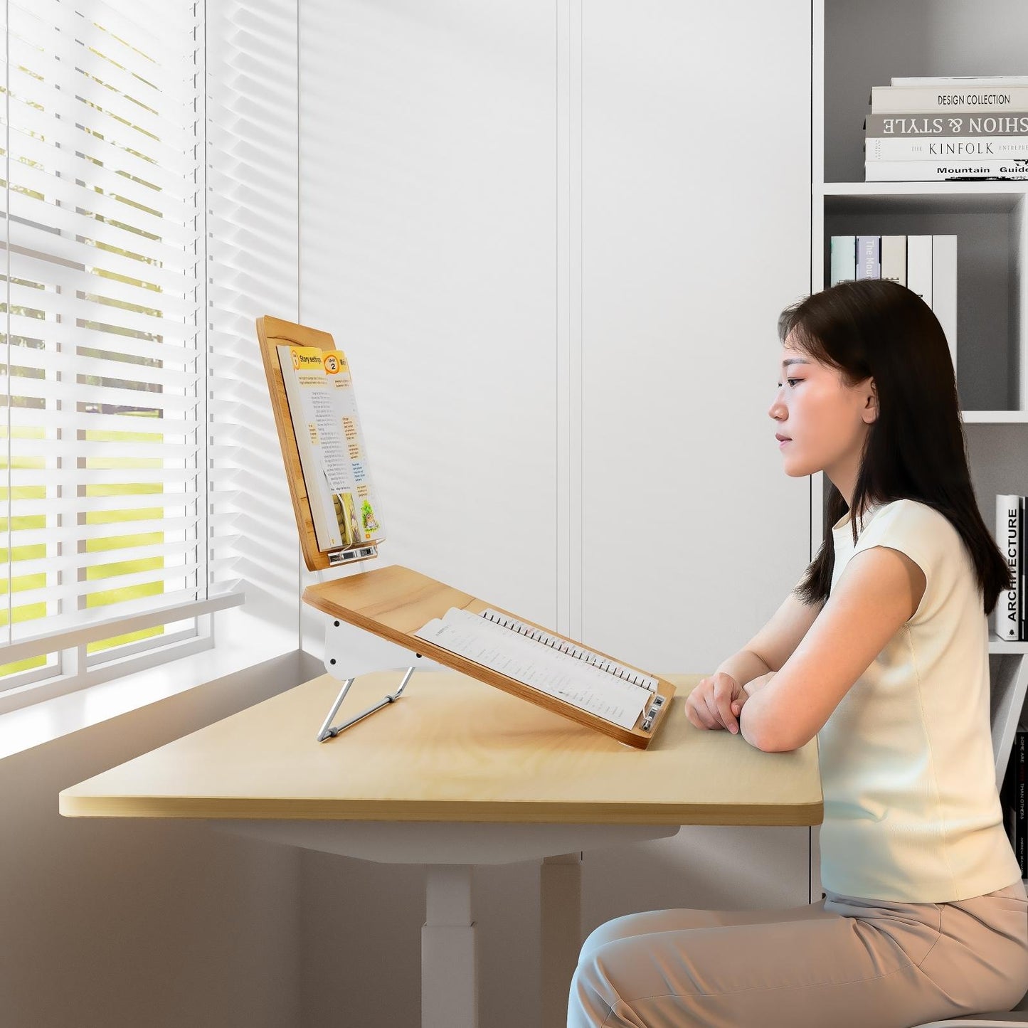 Portable Folding Book Stand For Home Dorm And Desktop Use-1915197468824440836