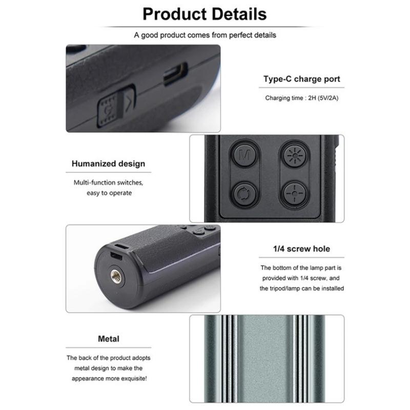 Handheld Rgb Led Video Light Wand For Shooting Videos-1922443475236818949