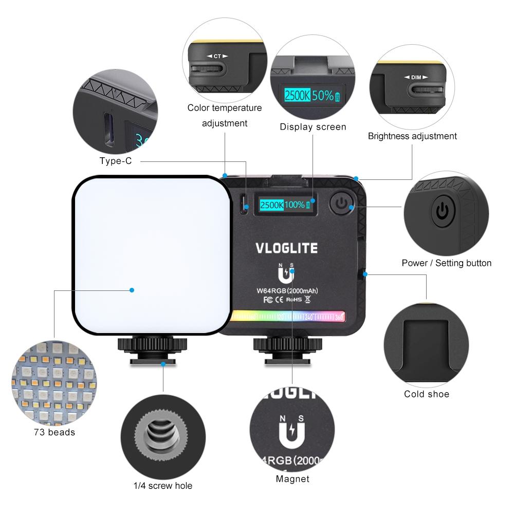 Dimmable Pocket Fill Light - 20 Modes For Live Broadcast-1915197154855620610