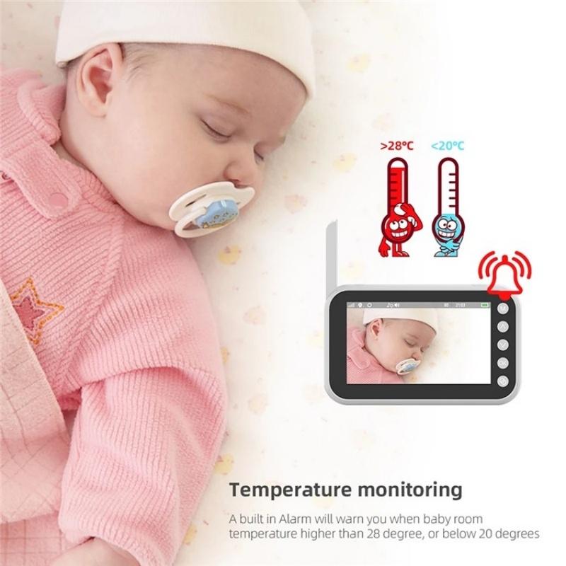 4.5 Video Baby Monitor With Two-Way Voice Temperature Display And Music Player-1915196514691584003