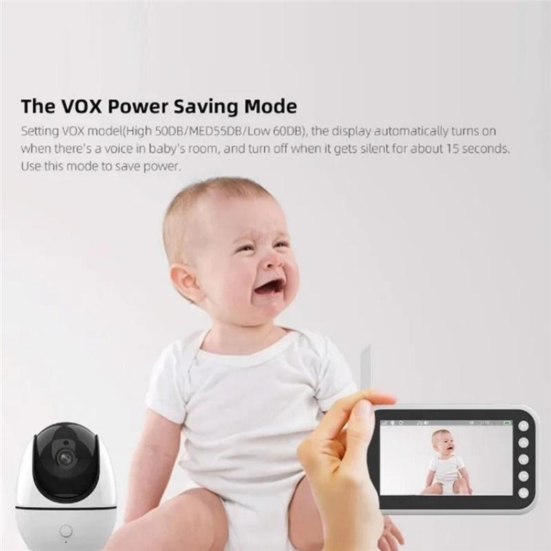4.5 Video Baby Monitor With Two-Way Voice Temperature Display And Music Player-1915196514691584005