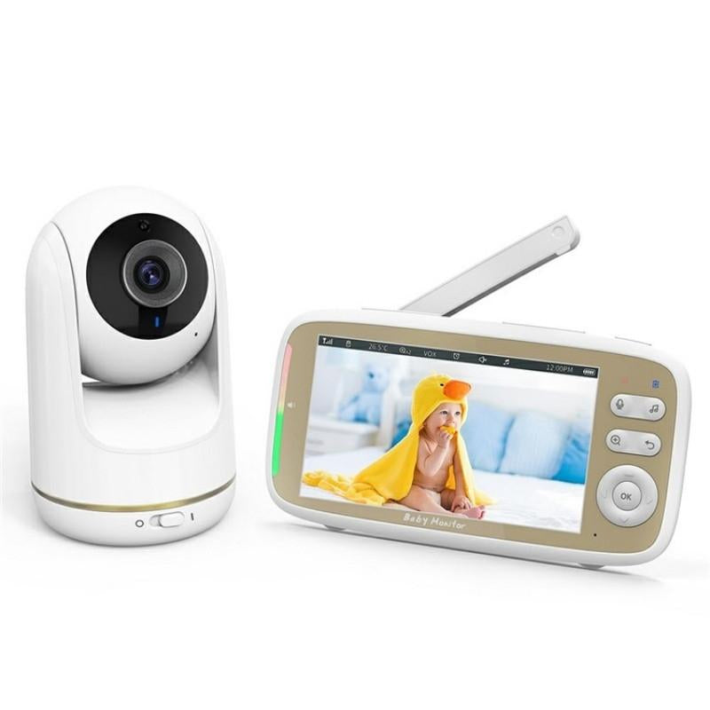 5-Inch Hd Baby Monitor With Built-In Ptz Rotation For Enhanced Security-1915196515312341001