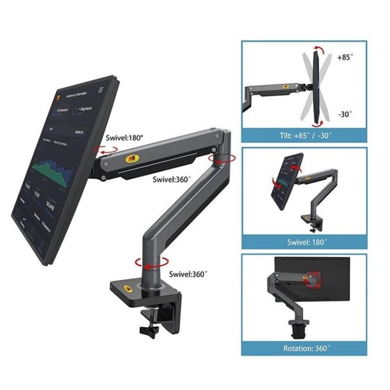 Adjustable Aluminum Monitor Holder - Rotatable 22-40 Inches-1915198054659657731