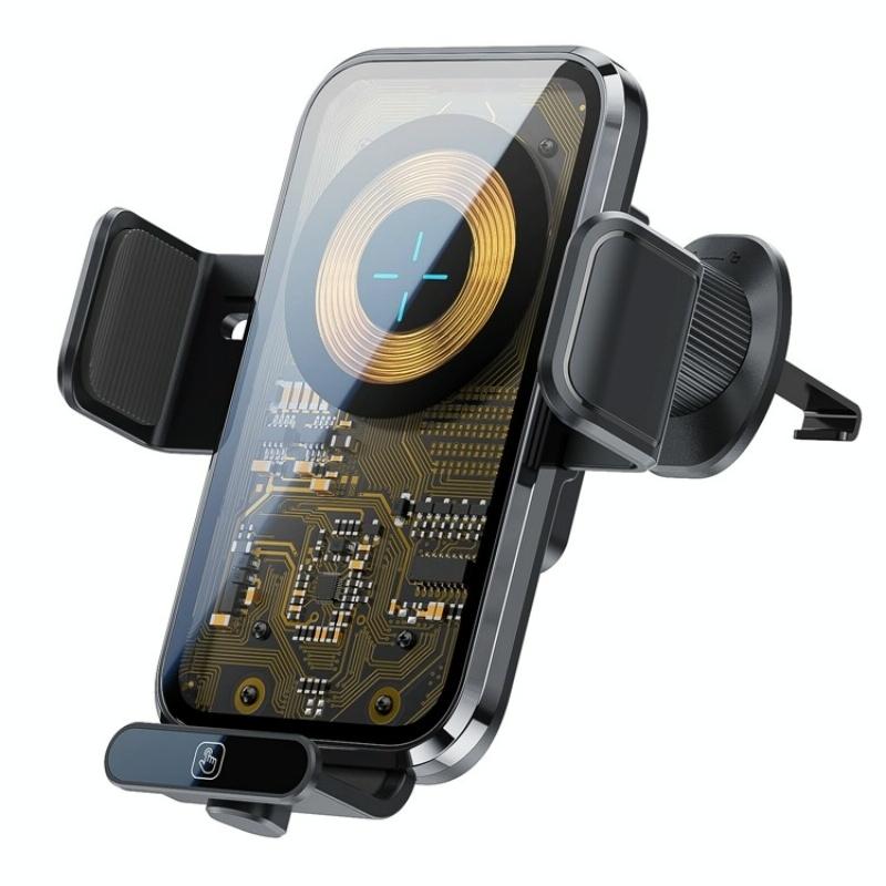 High Power Car Wireless Charger With Phone Bracket - Transparent 66W-1915196964627157001