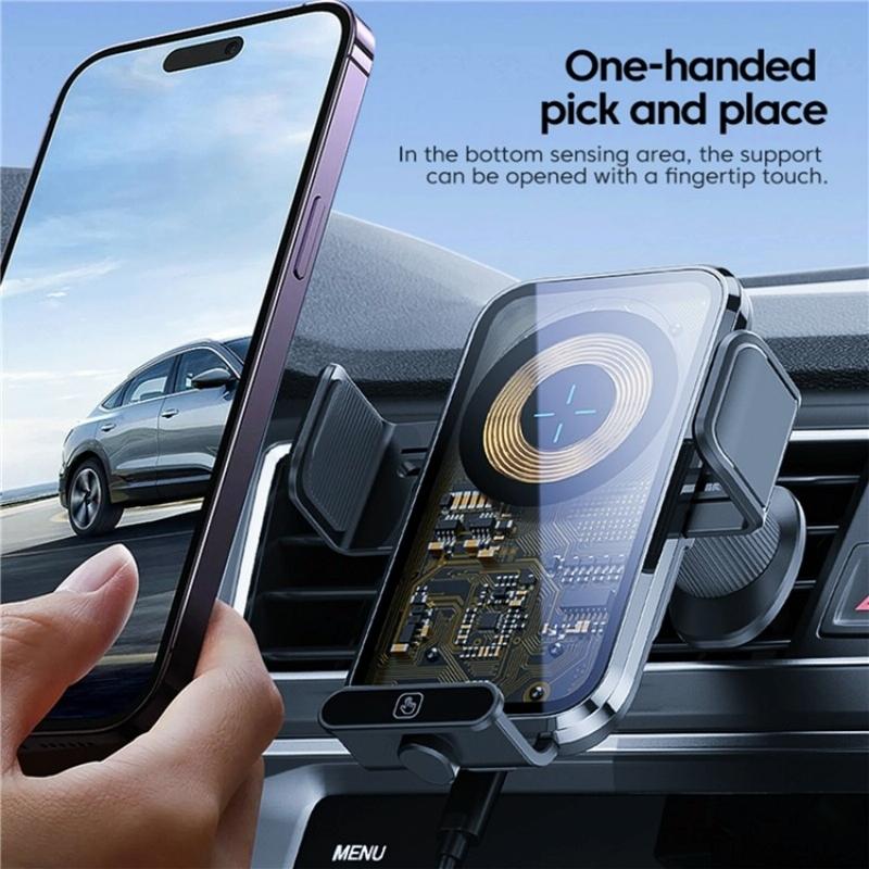 High Power Car Wireless Charger With Phone Bracket - Transparent 66W-1915196964627156993