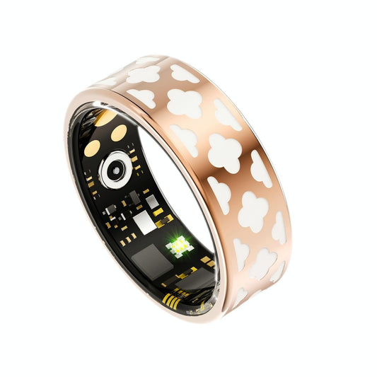 Smart Ring With Heart Rate Blood Oxygen Sleep Monitoring - Rose Gold Size 10-1915196948718161921