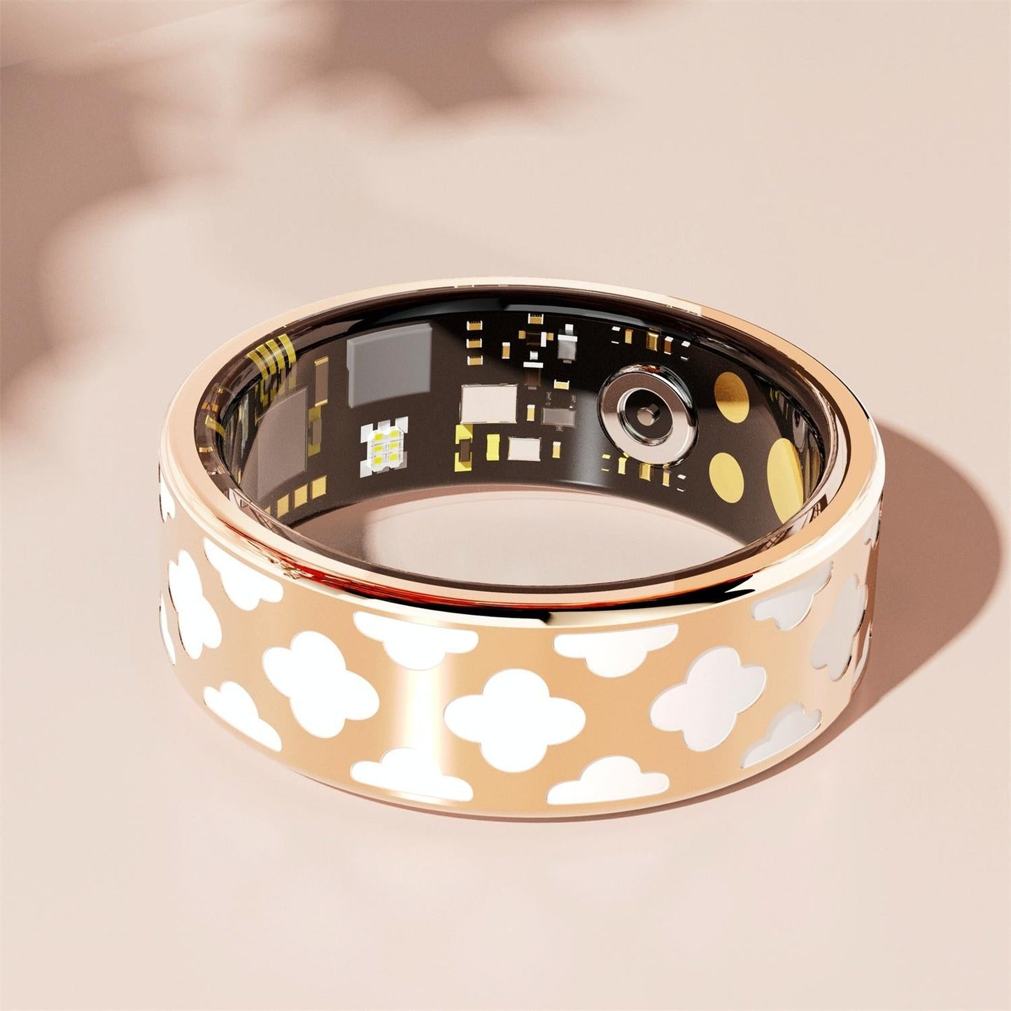 Smart Ring With Heart Rate Blood Oxygen Sleep Monitoring - Rose Gold Size 10-1915196948718161922
