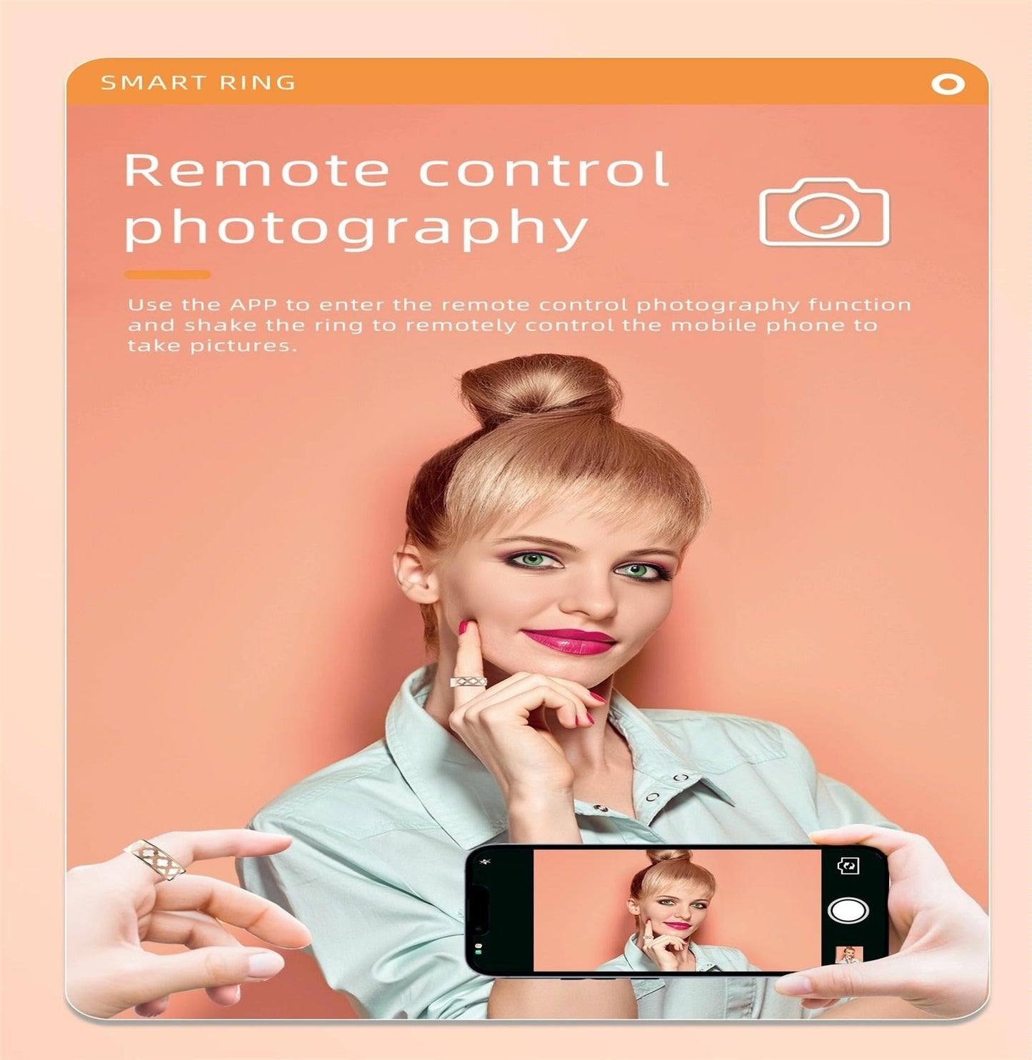Smart Ring With Heart Rate Blood Oxygen Sleep Monitoring - Rose Gold Size 10-1915196948718161927