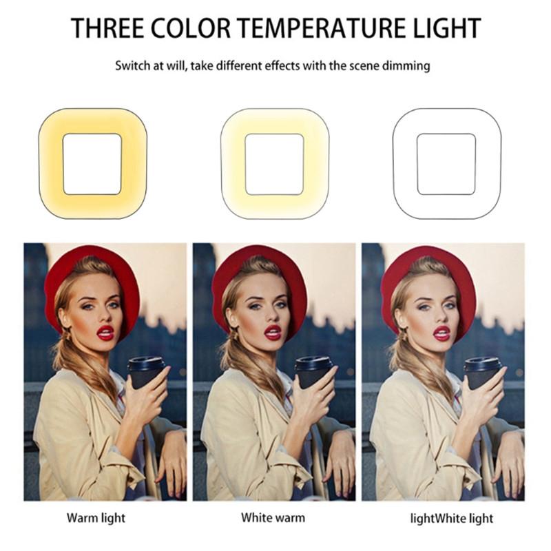 28Cm Dimmable Led Square Light With Tripod For Mobile Phone Live Streaming-1915197506845806597