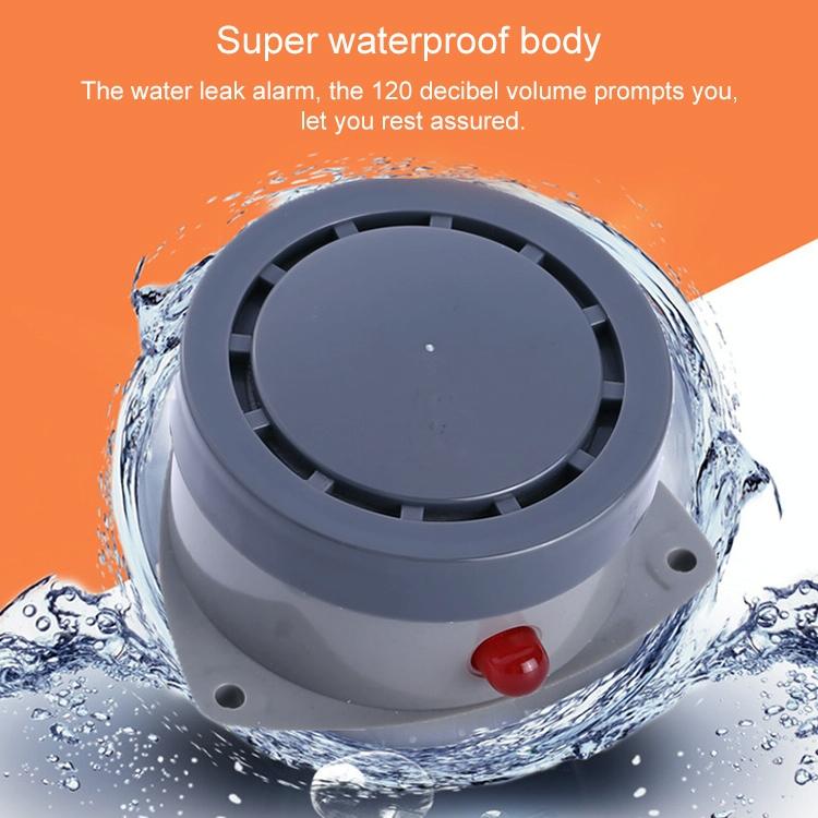 Water Leak And Overflow Detector With Sound And Light Alarm - Waterproof-1915197926238457861