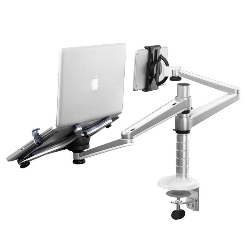 Adjustable Aluminum Double Arm Tablet Stand - Universal Rotation-1915197679273644034