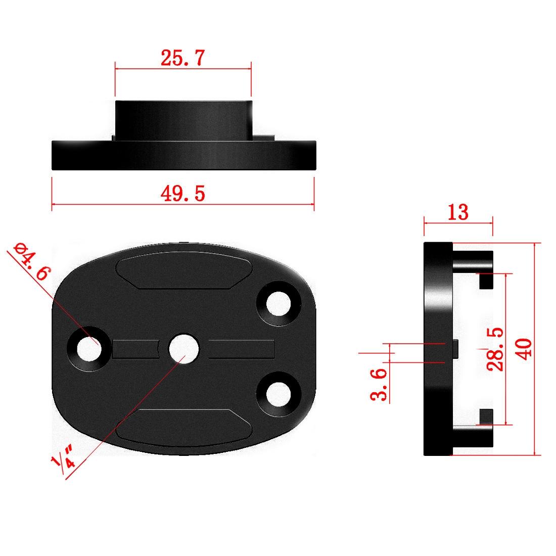 4 Holes Aluminum Quick Release Tripod Mount For Sports Camera-1915198325594918914