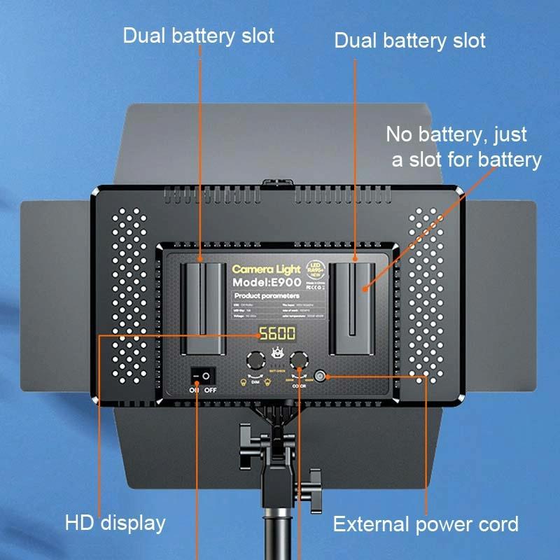 55W Flat Panel Live Broadcast Fill Light With Knob Battery-1915197953140723713