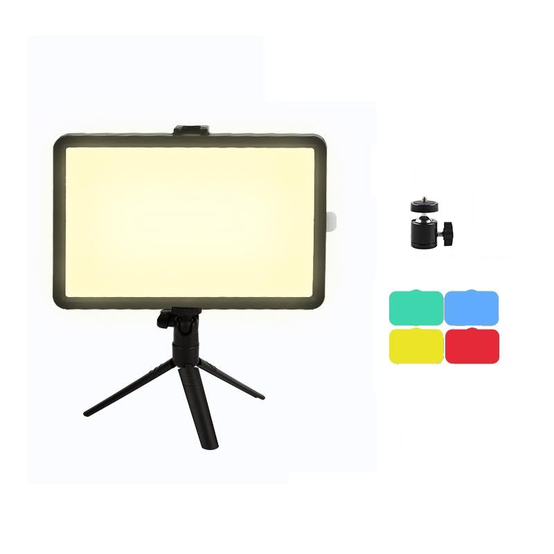 Portable 6-Inch Flat-Panel Live Fill Light With Adjustable Temperature And Small Tripod-1915198101849772032
