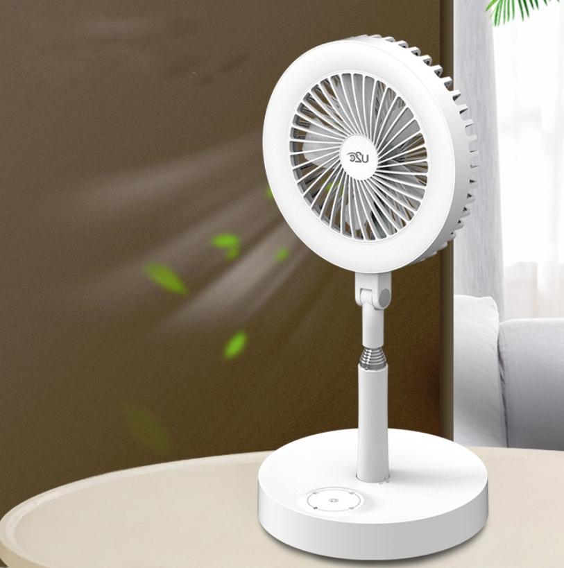 Multi-Function Rechargeable Fan Lamp With Telescopic Bracket-1915197395445092360