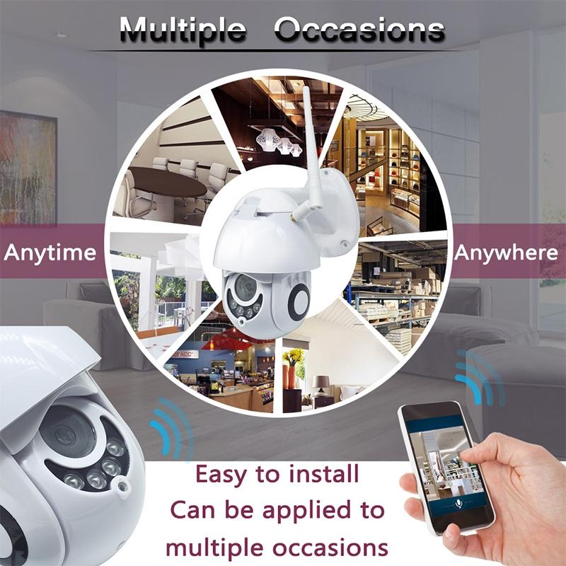 Smart Dome Camera With 355 Degree Rotation Infrared And Two-Way Voice Intercom-1915196515907932164